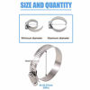 Picture of Glarks 20Pcs 304 Stainless Steel Adjustable 33-57MM Range Worm Gear Hose Clamps Assortment Kit, Fuel Line Clamp for Water Pipe, Plumbing, Automotive and Mechanical Application (33-57MM)