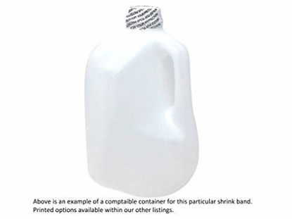 Picture of 75 x 28 mm Clear Perforated Shrink Band for Pill Packer Bottles, Pharmaceutical Bottles and More. [Compatible Diameter Range: 1 1/2 - 1 3/4] - Bundle of 125