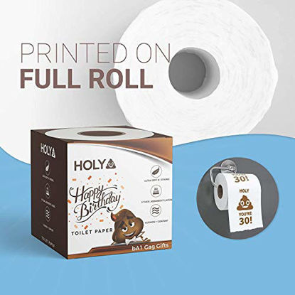Picture of bA1 Gag Gifts - Happy 21st Birthday Toilet Paper - Prank, Decoration, or Gift Idea - Ultra Soft, Strong 'n Sturdy - 3 Ply