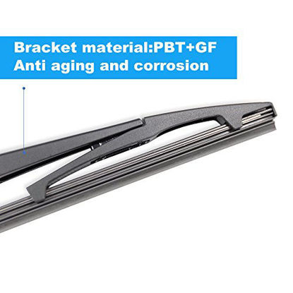 Picture of Rear Wiper Blade,ASLAM Rear Windshield Wiper Blades Type-E 16E for Chrysler Town & Country 2008-2010,Dodge Grand Caravan Exact Fit(Pack of 2)