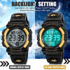 Picture of Dodosky Boys Toys Age 5-12, LED 50M Waterproof Digital Sport Watches for Kids Birthday Presents Gifts for 5-12 Year Old Boys - Golden