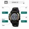 Picture of Kids Watch Digital Sports Waterproof Electronic Childrens Boys Watches Alarm Clock 12/24 H Stopwatch Calendar Boy Girl Wristwatch - Gold