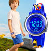 Picture of YxiYxi Kids Watches 3D Cute Cartoon Digital 7 Color Lights Toddler Wrist Watch with Waterproof Sports Outdoor LED Alarm Stopwatch Silicone Band for 3-10 Year Boys Girls Little Child