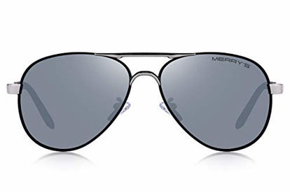 Picture of MERRY'S Men's Polarized Driving Sunglasses For Men Unbreakable Frame UV400 S8513 (Silver Mirror, 61)