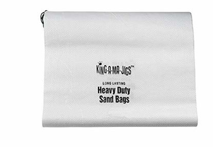 Picture of Sandbags (50 Pack) Long Lasting, Heavy Duty Sandbags with Ties (14" x 25") Non-Slip Treated - UV Treated - Empty Sand Bags - for Flooding and Weights for Canopy, Tent, Umbrella Base