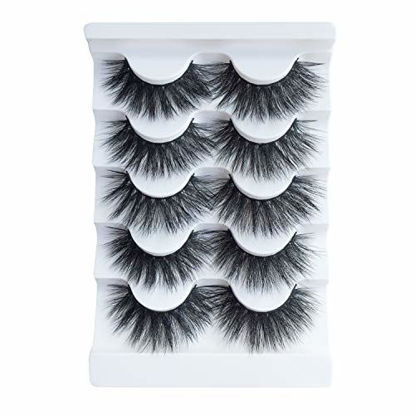 Picture of JIMIRE High Volume False Eyelashes Fluffy 3D Lashes Pack 5 Pairs