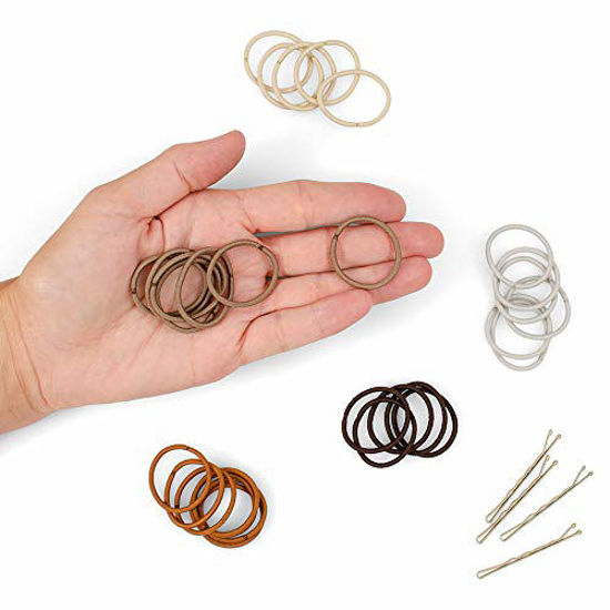 GetUSCart- Small Light Blonde Hair Elastics, 2mm Mini 1 Inch Sized ...