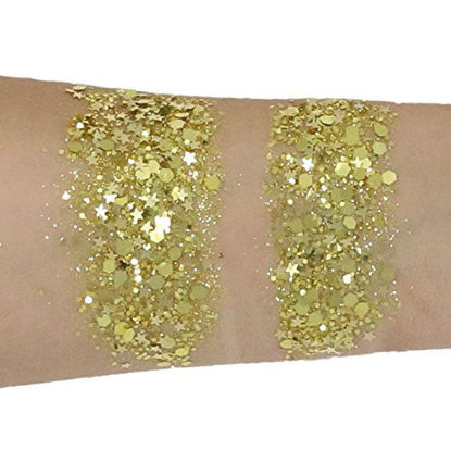 Picture of 10 Grams - Gold Cosmetic Glitter - Festival Rave Beauty Makeup Face Body Nail