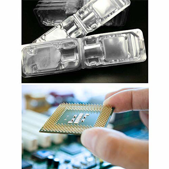 Picture of Ximimark 10Pcs Computer CPU Clamshell Tray Box Case Holder Protection Clamshell Container for AMD 938 940 AM2 AM3 FM1