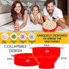 Picture of The Original Popco Silicone Microwave Popcorn Popper with Handles, Silicone Popcorn Maker, Collapsible Bowl Bpa Free and Dishwasher Safe - 15 Colors Available (Red)