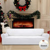 Picture of Easy-Going Stretch 4 Seater Sofa Slipcover 1-Piece Sofa Cover Furniture Protector Couch Soft with Elastic Bottom for Kids,Polyester Spandex Jacquard Fabric Small Checks (XX Large,Snow White)