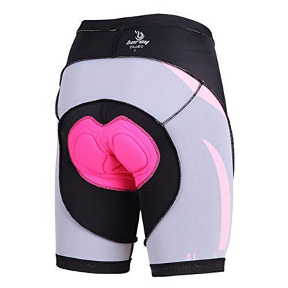 Picture of beroy Bike Shorts with 3D Gel Padded,Womens Gel Cycling Shorts(XXXL,Light Pink)