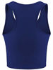 Picture of 4 Pieces Basic Crop Tank Tops Sleeveless Racerback Crop Sport Cotton Top for Women (Black, White, Wine Red, Navy Blue, Large)