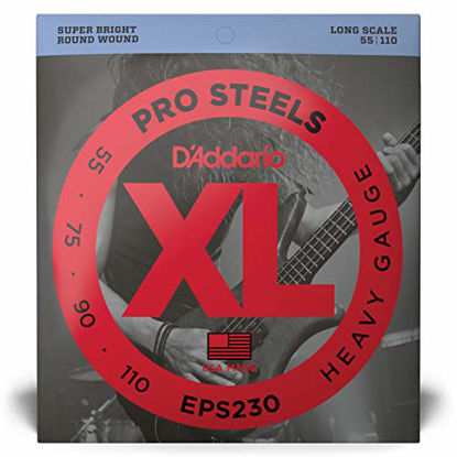 Picture of D'Addario EPS230 ProSteels Bass Guitar Strings, Heavy, 55-110, Long Scale