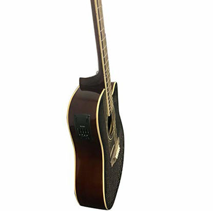 Picture of Glen Burton GA204BCO-BK Acoustic Electric Cutaway Guitar, Black