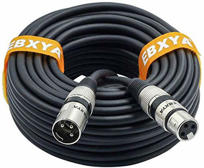 Picture of EBXYA XLR Cable 50 Ft 2 Pack, Balanced DMX Cable Microphone Mic Patch Cable Cords 50 Feet