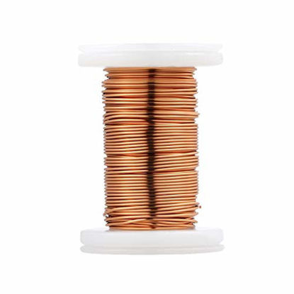 Picture of BNTECHGO 22 AWG Magnet Wire - Enameled Copper Wire - Enameled Magnet Winding Wire - 2 oz - 0.0256" Diameter 1 Spool Coil Natural Temperature Rating 155 Widely Used for Transformers Inductors