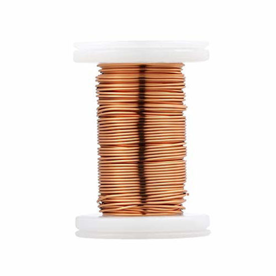 Picture of BNTECHGO 22 AWG Magnet Wire - Enameled Copper Wire - Enameled Magnet Winding Wire - 2 oz - 0.0256" Diameter 1 Spool Coil Natural Temperature Rating 155 Widely Used for Transformers Inductors