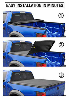 Picture of Tyger Auto T3 Soft Tri-Fold Truck Bed Tonneau Cover Compatible with 2019-2021 Chevy Silverado/GMC Sierra 1500 New Body Style | Fleetside 6'6" Bed | TG-BC3C1054