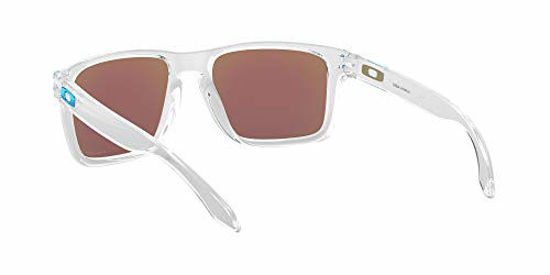 Picture of Oakley Men's OO9417 Holbrook XL Square Sunglasses, Polished Clear/Prizm Sapphire Polarized, 59 mm