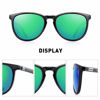 Picture of MERRY'S Polarized Sunglasses for Women Men Vintage Retro Classic Round Frame Aluminum Legs S8288 (55-Green Mirror,54)