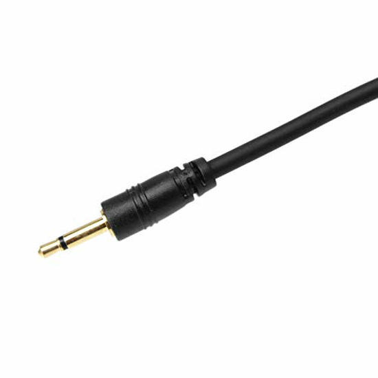 Picture of Foto&Tech 2.5 mm to Male Flash PC Sync Cable 12-Inch/30cm Coiled Cord with Screw Lock for Trigger Studio Light