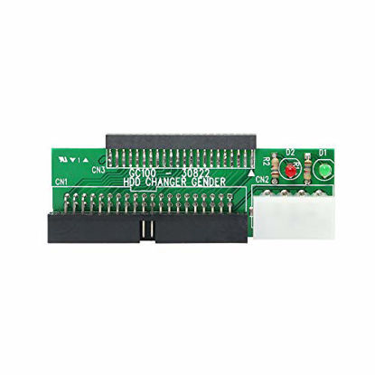 Picture of SinLoon 2.5 to 3.5 IDE Adapter,2.5 Inch 44 Pin Hard Disk Drive Laptop IDE to 40 Pin 3.5 Inch Desktop PC PATA Port Converter Card Adapter(IDE 2.5 to 3.5)