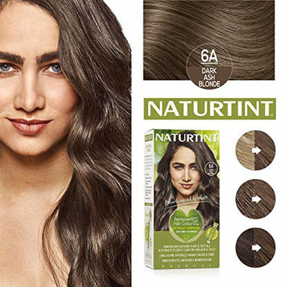 Picture of Naturtint Permanent Hair Color 6A Dark Ash Blonde (Pack of 1), Ammonia Free, Vegan, Cruelty Free, up to 100% Gray Coverage, Long Lasting Results