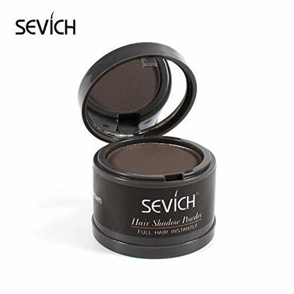 Picture of Instantly Hair Shadow - Sevich Hair Line Powder, Quick Cover Grey Hair Root Concealer with Puff Touch, 4g Dark Brown