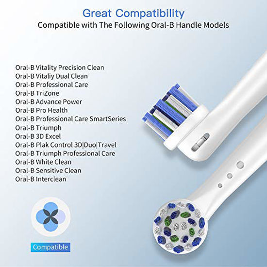 Picture of Replacement Toothbrush Heads for Oral B Braun, 8 Pack Professional Electric Toothbrush Heads, Precision Clean Brush Heads Refill Compatible with Oral-B 7000/Pro 1000/9600/ 5000/3000/8000 (8pack)