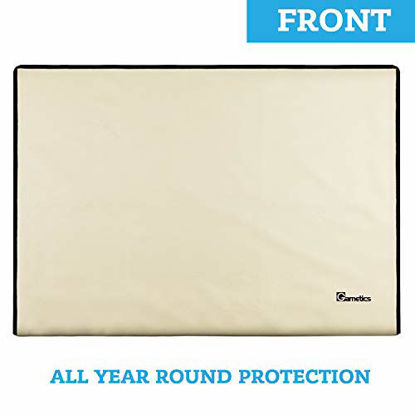 Picture of Outdoor TV Cover 70"-75" inch - Universal Weatherproof Protector for Flat Screen TVs - Fits Most TV Mounts and Stands - Beige