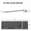 Picture of iClever BK10 Bluetooth Keyboard, Multi Device Keyboard Rechargeable Bluetooth 5.1 with Number Pad Ergonomic Design Full Size Stable Connection Keyboard for iPad, iPhone, Mac, iOS, Android, Windows