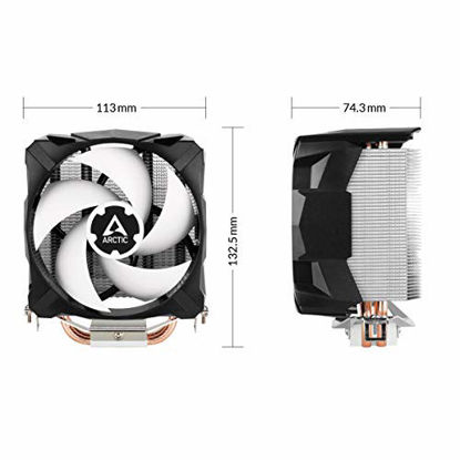 Picture of ARCTIC Freezer 7 X - Compact Multi-Compatible CPU Cooler, 100 mm PWM Fan, Compatible with Intel & AMD Sockets, 300-2000 RPM (PWM Controlled), Pre-Applied MX-2 Thermal Paste