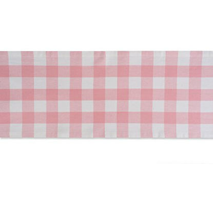 Picture of DII Buffalo Check Collection Classic Tabletop, Table Runner, 14x108, Pink & White