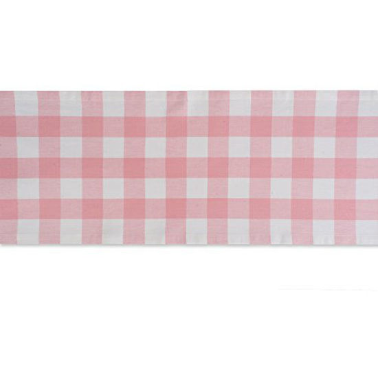 Picture of DII Buffalo Check Collection Classic Tabletop, Table Runner, 14x108, Pink & White