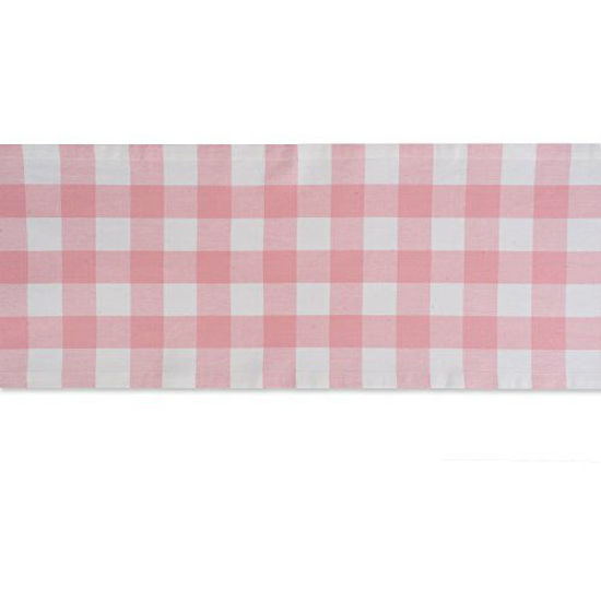 Picture of DII Buffalo Check Collection Classic Tabletop, Table Runner, 14x108, Pink & White
