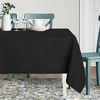 Picture of sancua Rectangle Tablecloth - 54 x 108 Inch - Stain and Wrinkle Resistant Washable Polyester Table Cloth, Decorative Fabric Table Cover for Dining Table, Buffet Parties and Camping, Black