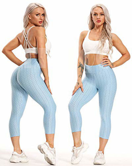 FITTOO Women's High Waist Yoga Pants Tummy Control Scrunched