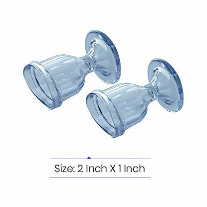 Picture of Transparent Eye Wash Cups for Effective Eye Cleansing - with Storage Container - Eye Shaped Rim, Snug Fit (2 Pcs.)