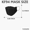 Picture of [Happy Life] 6pcs Premium 3D Disposable KF94 Face Mask, KF94 Mask, Black KF94, Unisex Adult, 4-Layer Filters, Individual Packs, Dust Mask, Men, Women, Made in Korea. (6)