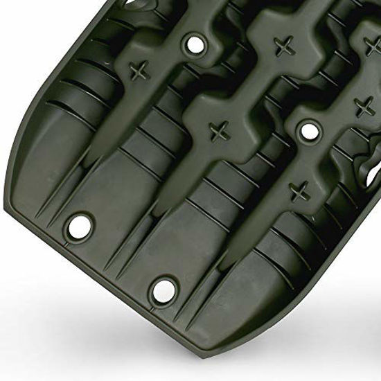 GetUSCart XBULL New Recovery Traction Tracks Sand Mud Snow Track Tire Ladder 4WD (Olive,3gen)