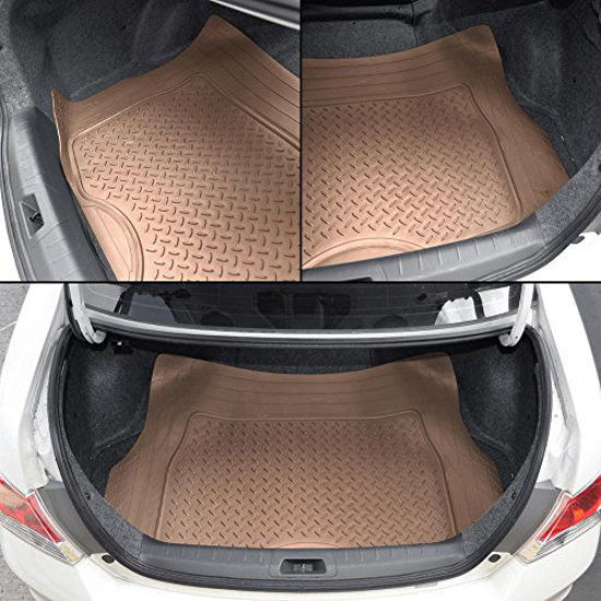 Motor Trend Original FlexTough Black Rubber Car Floor Mats with