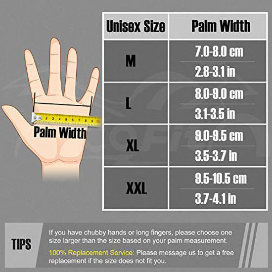 Picture of COFIT Motorcycle Gloves for Men and Women, Full Finger Touchscreen Motorbike Gloves for BMX ATV MTB Riding, Road Racing, Cycling, Climbing - Green L