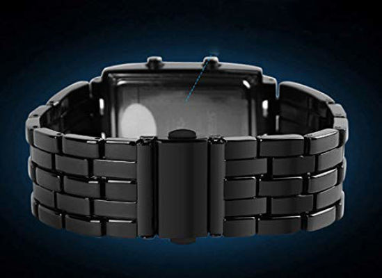 Black square deals digital watch
