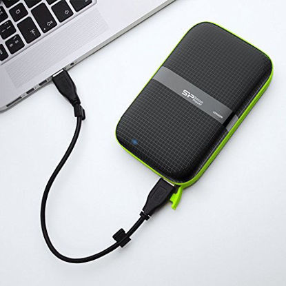 Picture of SP Silicon Power 2TB Rugged Portable External Hard Drive Armor A60 Shockproof USB 3.1 Gen1 for PC Mac Xbox and PS4 Black