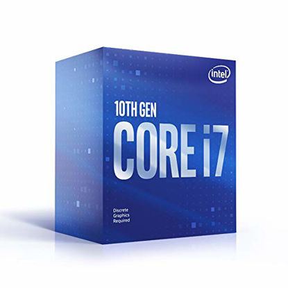 Picture of Intel Core i7-10700F Desktop Processor 8 Cores up to 4.8 GHz Without Processor Graphics LGA1200 (Intel 400 Series chipset) 65W