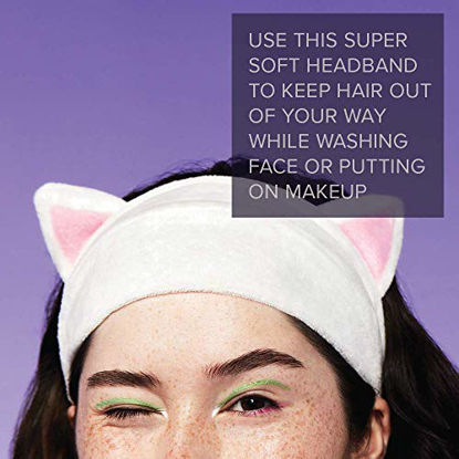 Picture of I DEW CARE White Cat Headband | Spa Headband for Washing Face, Makeup, Shower, Bath | Korean Skincare