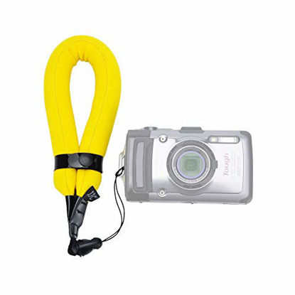 Picture of JJC Waterproof Camera Float Strap Cell Phone Float Strap Compatible with Olympus TG-6 TG-5 TG-4 Nikon W300 W100 Canon D30 Fuji XP140 XP130 XP90 XP80 & Smartphone Cell Phone Inside Waterproof Case