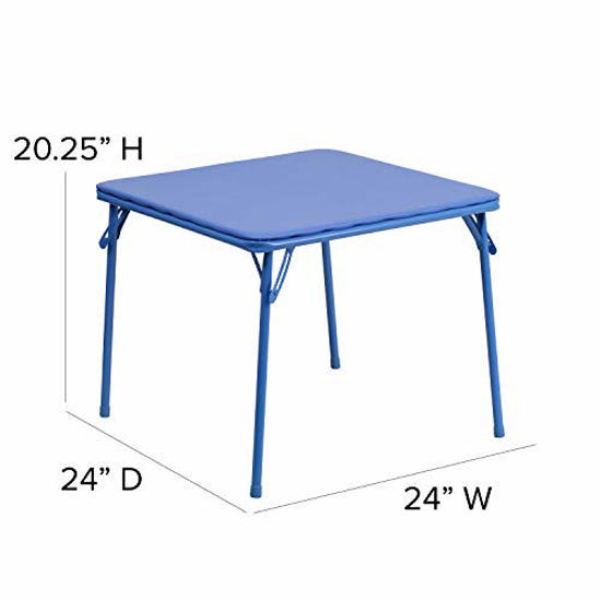 GetUSCart Flash Furniture Kids Colorful 5 Piece Folding Table and Chair Set