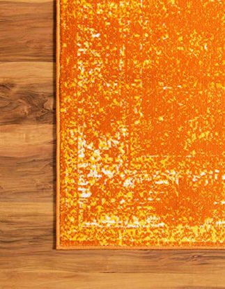 Picture of Unique Loom Sofia Collection Traditional Vintage Area Rug, 8' x 11', Orange/Yellow